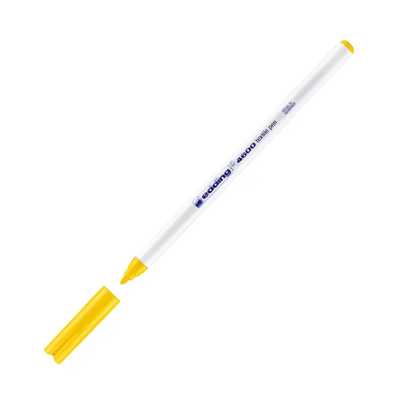 Edding 4600 Yuvarlak Uçlu T-Shirt Kalemi 1 mm Sarı 10 Lu Kutu