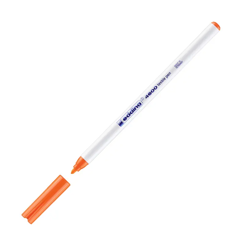 Edding 4600 Yuvarlak Uçlu T-Shirt Kalemi 1 mm Açık Turuncu 10 Lu Kutu
