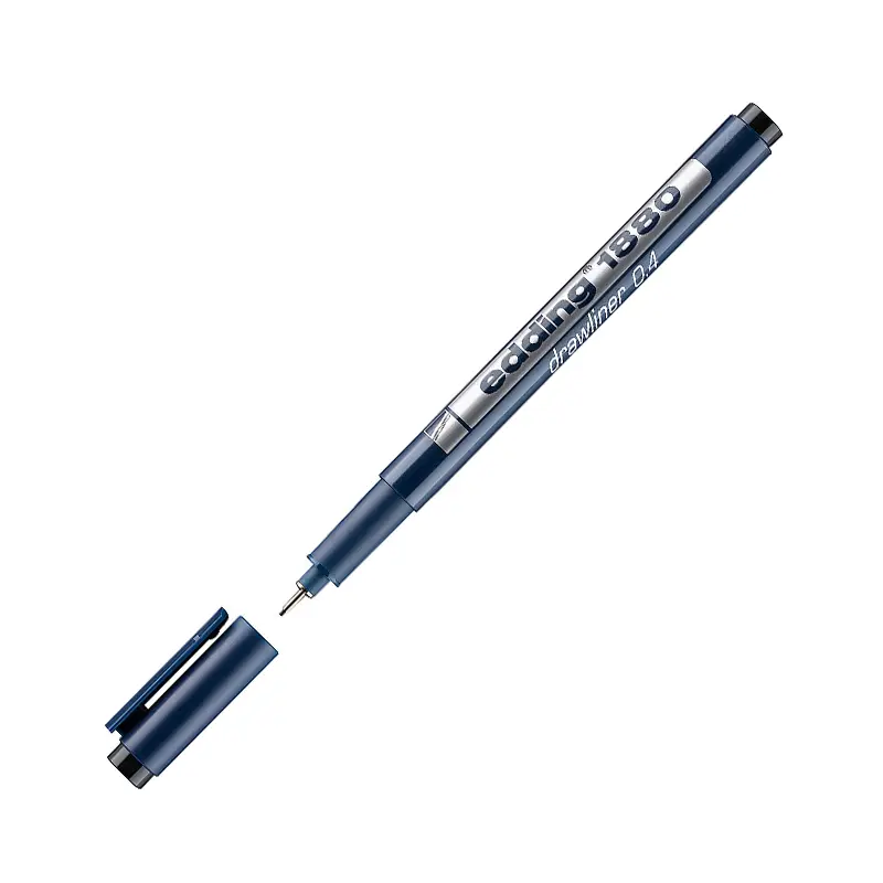 Edding 1880 Teknik Çizim Kalemi 0.4 mm Siyah 10 Lu Kutu