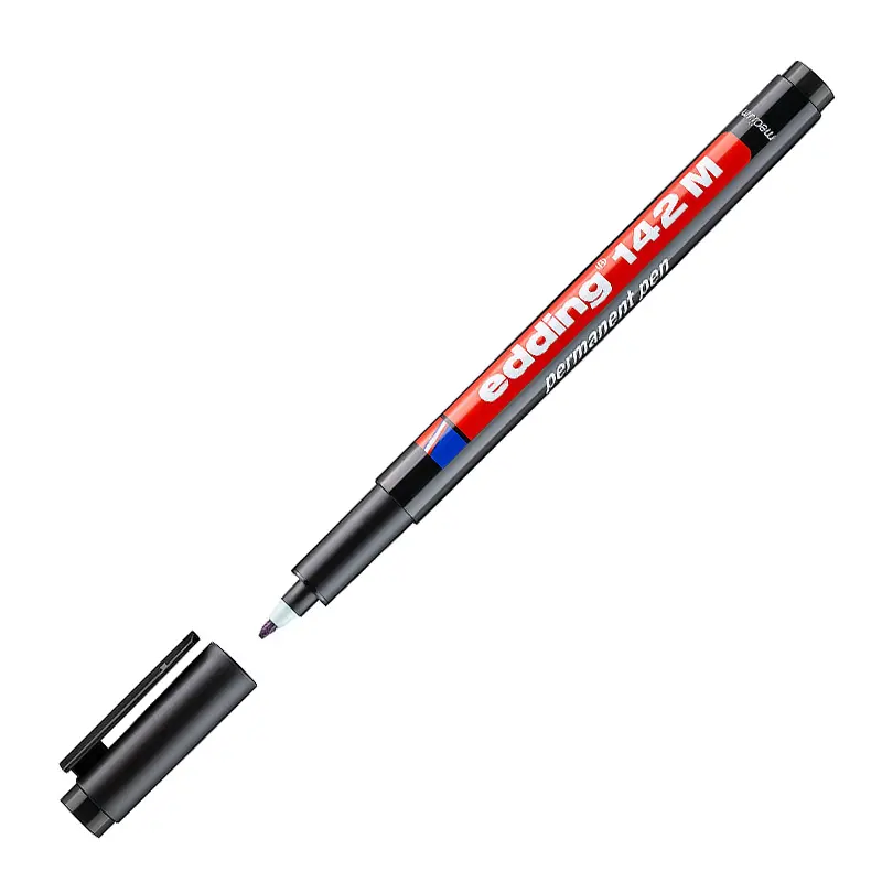 Edding 142M Permanent Asetat Kalemi (M) Seri 1.0mm Siyah 10 Lu Kutu