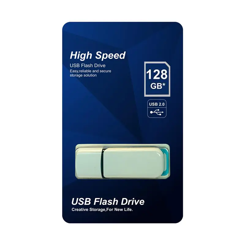 Elba Flash Bellek 128 Gb Plastik Beyaz-Mavi 2.0 Usb