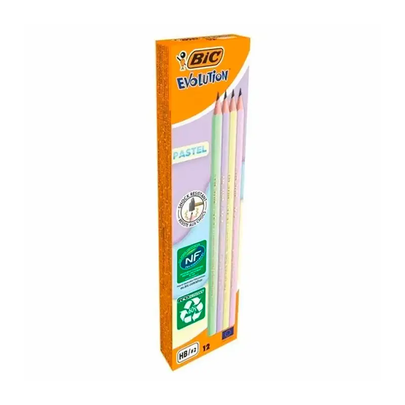 Bic 518307 Evolution Pastel Kurşun Kalem HB x 12 Li Kutu