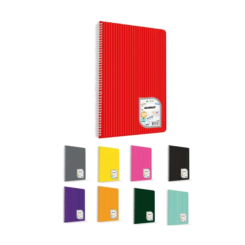 Çınar 73014 Colormaxi Plastik Kapak Spiralli Defter Kareli 60 Yaprak A4 x 12 Li Paket