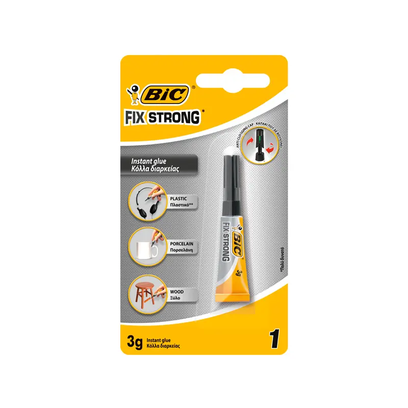 Bic 9290892 Fix Strong Süper Güçlü Japon Yapıştırıcısı 3 Gr. Tekli Blister