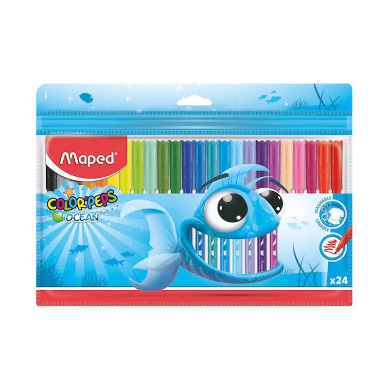 Maped 845722 Peps Ocean Keçeli Boya Kalemi 24 Renk