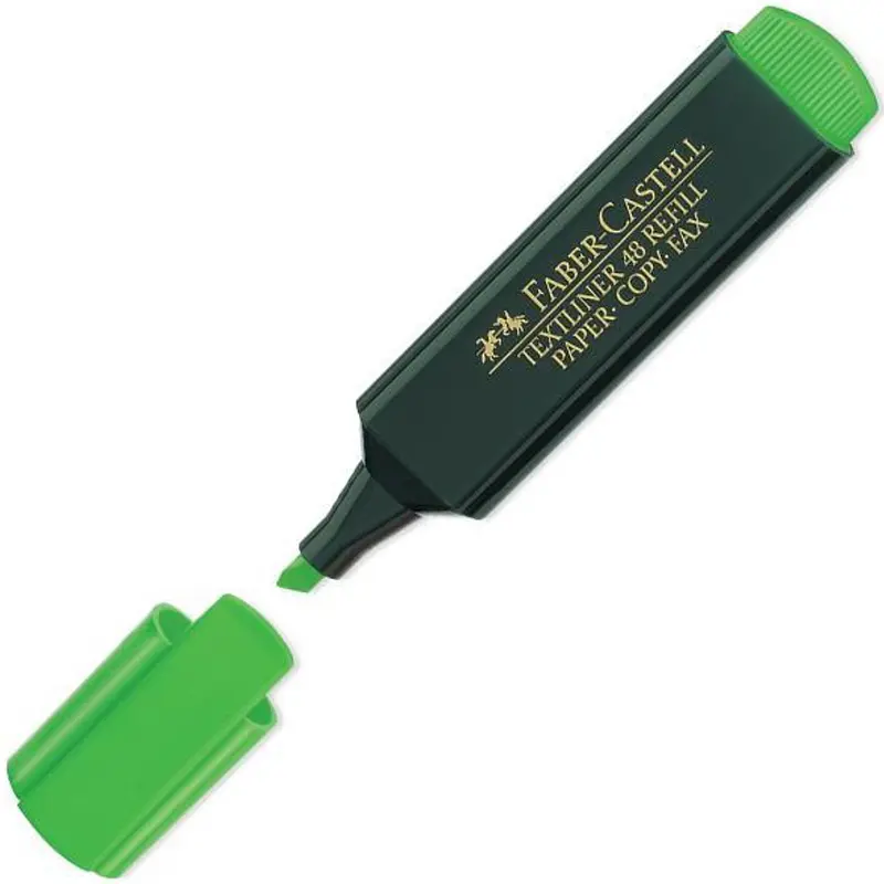 Faber-Castell 154863 Fosforlu Kalem Yeşil x 10 Lu Kutu