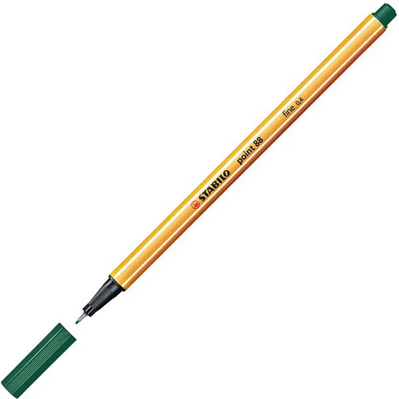 Stabilo 88/53 Point 88 Keçe Uçlu İnce Kalem 0.4mm Çam Yeşili x 10 Lu Kutu