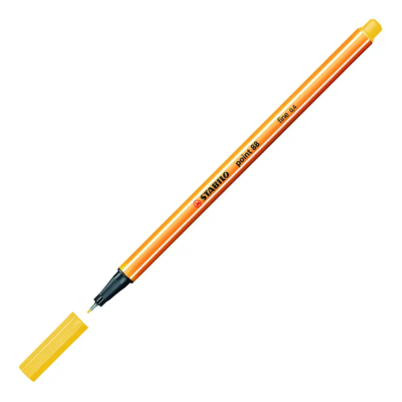 Stabilo 88/24 Point 88 Keçe Uçlu İnce Kalem 0.4mm Limon Sarısı x 10 Lu Kutu