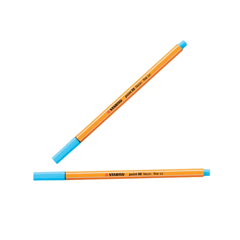 Stabilo 88/031 Point 88 Keçe Uçlu İnce Kalem 0.4mm Fosforlu Mavi x 10 Lu Kutu