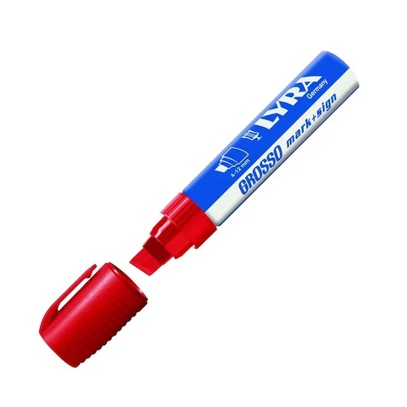 Lyra 4030017 Grosso Jumbo Permanent Markör 4-12mm Kırmızı x 10 Lu Kutu