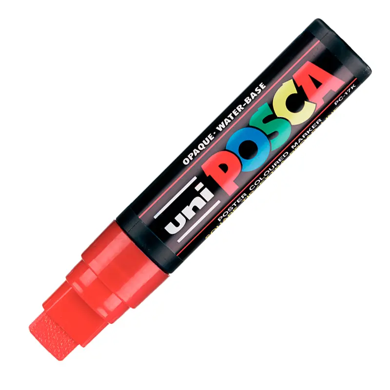 Uni-Ball Posca PC-17K Su Bazlı Poster Boyama Markörü 15.0mm Kırmızı x 5 Li Kutu