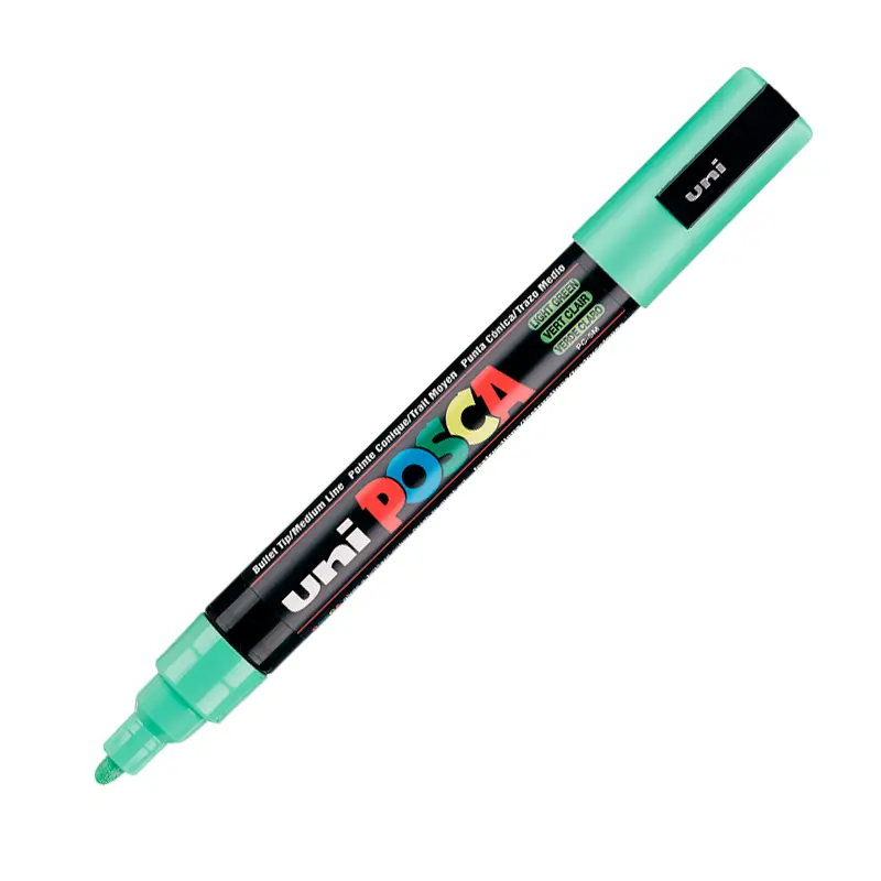 Uni-Ball Posca PC-5M Su Bazlı Poster Markörü 1.8mm - 2.5mm Açık Yeşil x 6 Lı Kutu