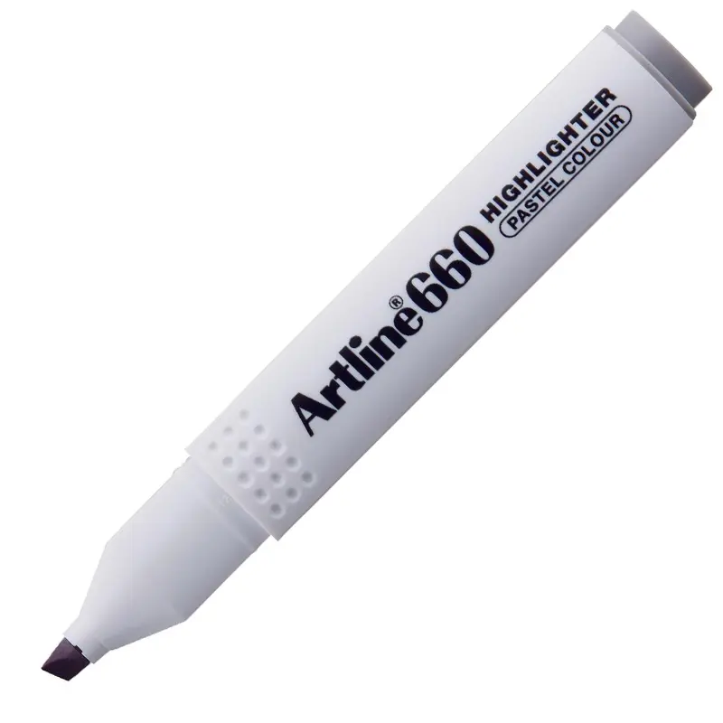 Artline EK-660N Kesik Uç Fosforlu Kalem 1.0-4.0mm Pastel Gri x 12 Li Kutu