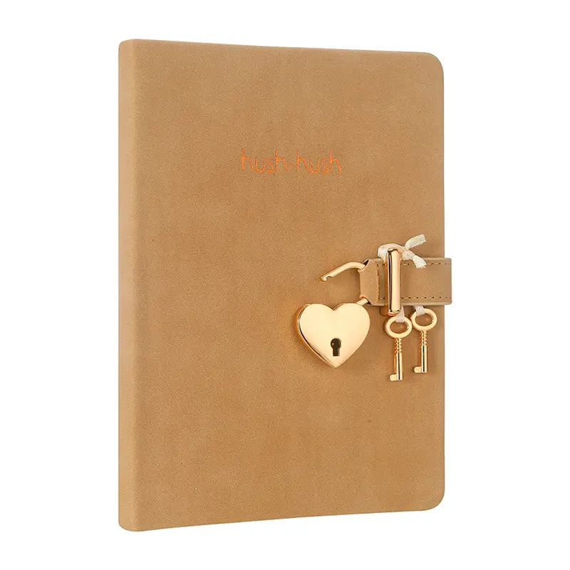 Victoria's Journals Hush Hush Kilitli Defter Bej 80 Gr. 160 Yaprak Çizgili