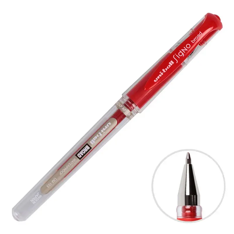 Uni-Ball UM-153 Signo Broad Bilye Uç Roller İmza Kalemi 1.0mm Kırmızı x 12 Li Kutu