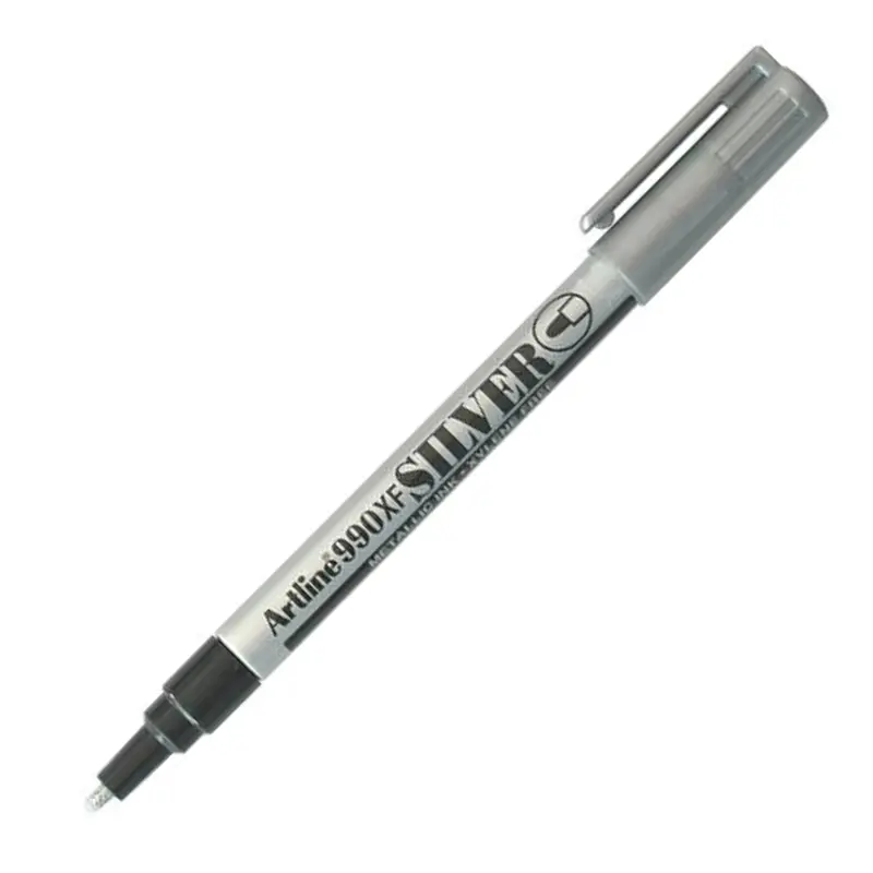 Artline EK-990XF Yuvarlak Uçlu Markör 1.2mm Yaldızlı Gümüş x 12 Li Kutu