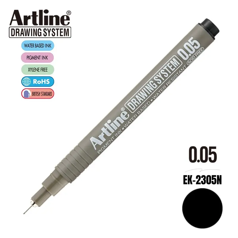 Artline EK-2305 Çizim Kalemi 0,05mm Siyah x 12 Li Kutu