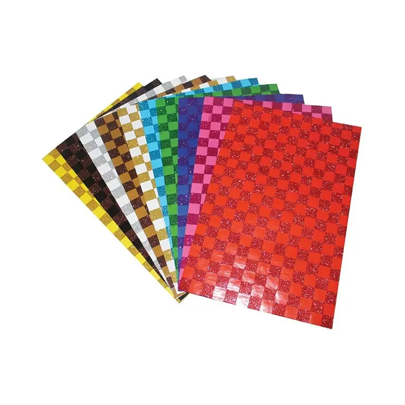 Lino 2802J-3 Simli Kağıt Kare Desenli 10 Renk 20x30cm
