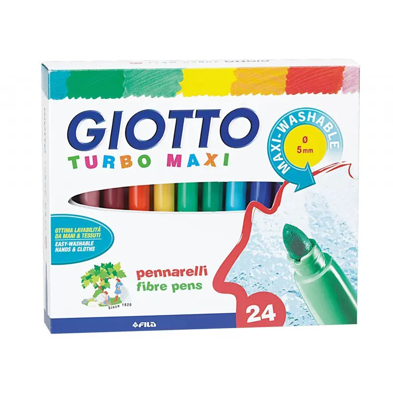 Giotto 455000 Turbo Maxi Keçeli Boya Kalemi 24 Renk