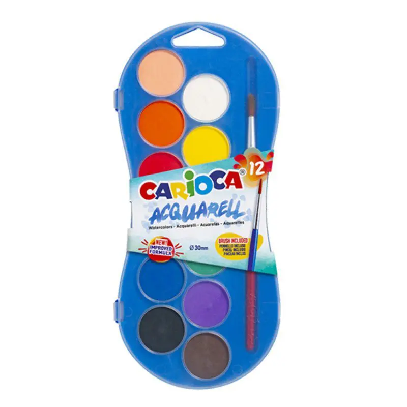 Carioca 42404 Sulu Boya 30mm 12 Renk