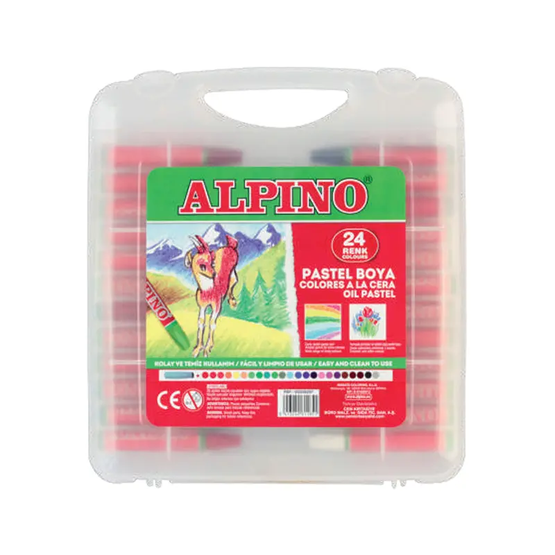 Alpino DC-038297 Plastik Kutulu Pastel Boya 24 Renk