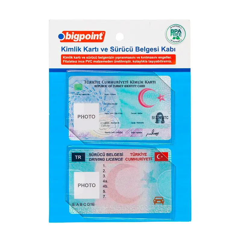 Bigpoint BP671B Kimlik Kartı ve Sürücü Belgesi Kabı 2 Li Set