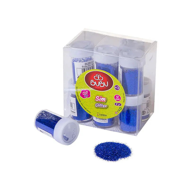 Bu-Bu SM0006 Toz Sim Mavi Renk 8 Gr. Tüp x 12 Li Paket