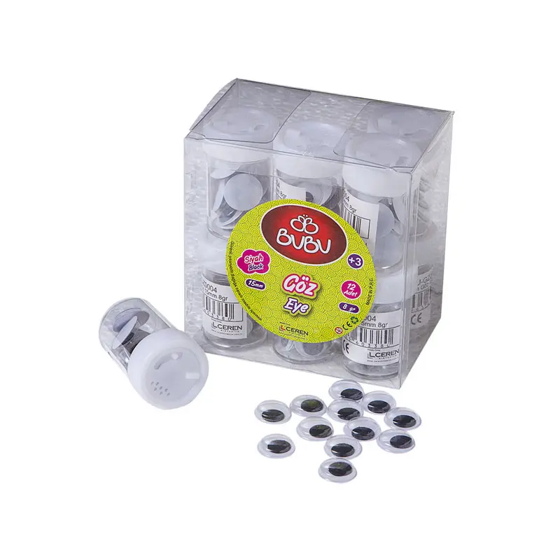 Bu-Bu GZ0004 Siyah Göz 15mm 8 Gr. x 12 Li Paket