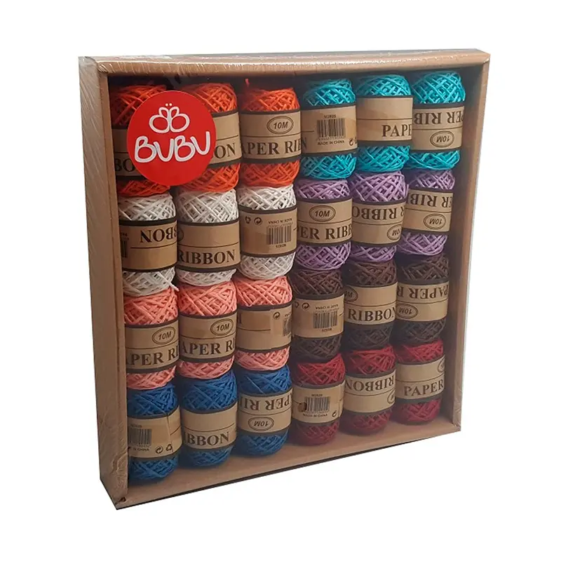 Bu-Bu KI0003 Renkli Jüt İp 10 Metre 8 Renk x 24 Lü Paket