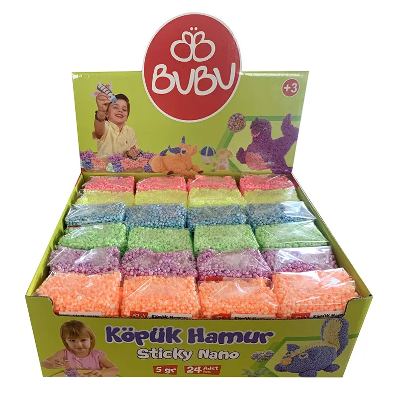 Bu-Bu HAS001 Köpük Hamur 5 Gr. 6 Renk x 24 Lü Kutu