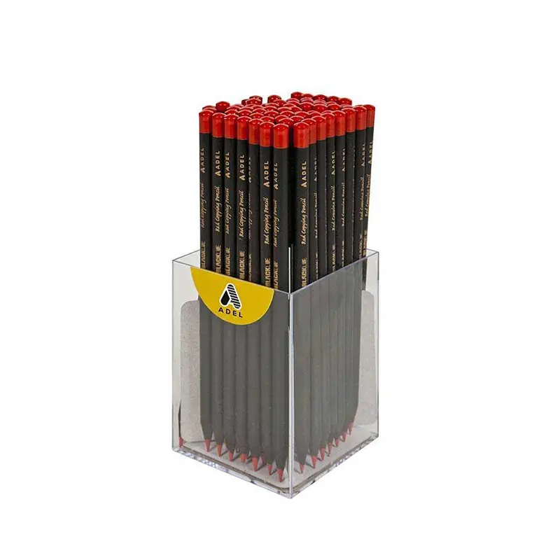 Adel 1419 Siyah Lata Kırmızı Kopya Kalemi x 72 Li Paket