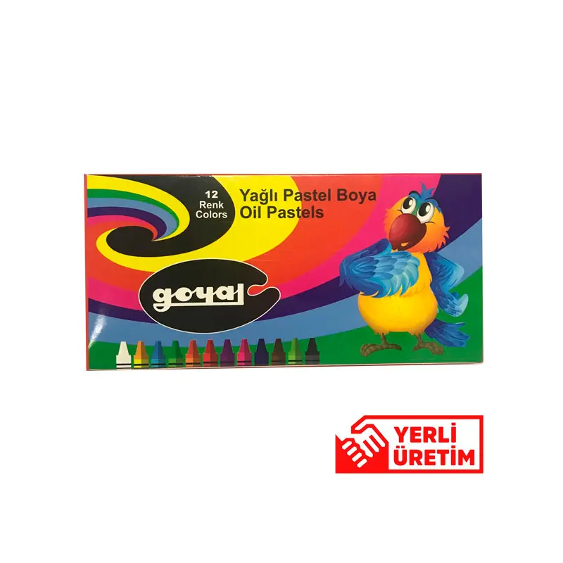 Goyal PTL-102 Karton Kutu Yuvarlak Pastel Boya 12 Renk