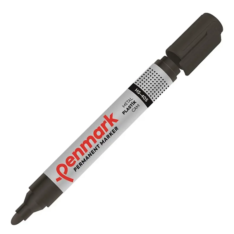 Penmark HS-405 Yuvarlak Uç Permanent Markör Siyah x 12 Li Kutu
