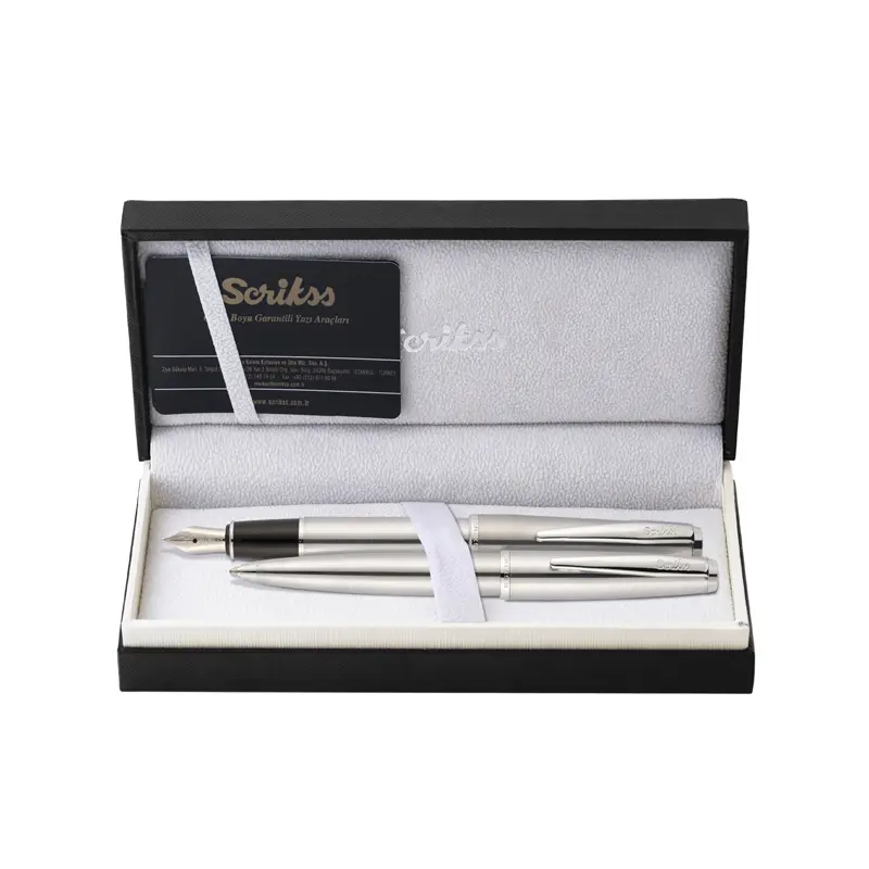 Scrikss Metropolis 78M Dolma Kalem - Tükenmez Kalem Takım (M) Uç Krom