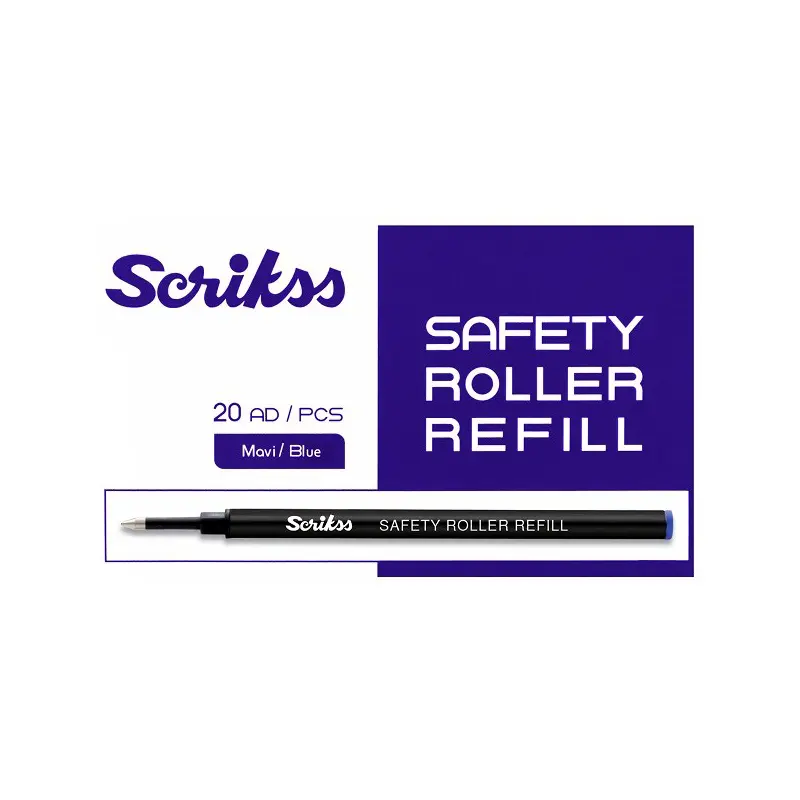 Scrikss M000SA0RLR050A Roller Kalem Yedeği 0.7mm Mavi x 20 Li Kutu