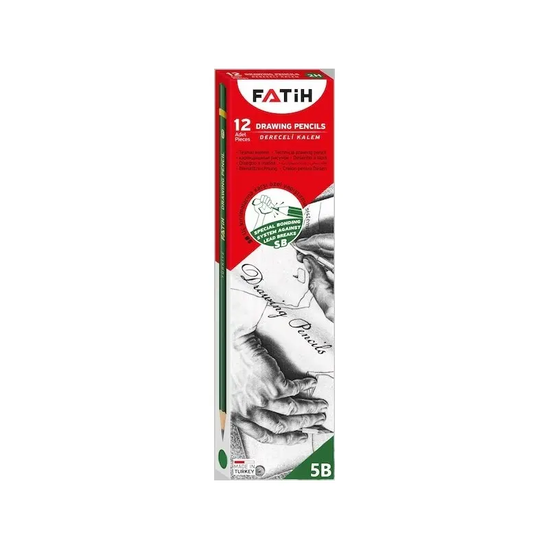Fatih Dereceli Kurşun Kalem 5B x 12 Li Kutu