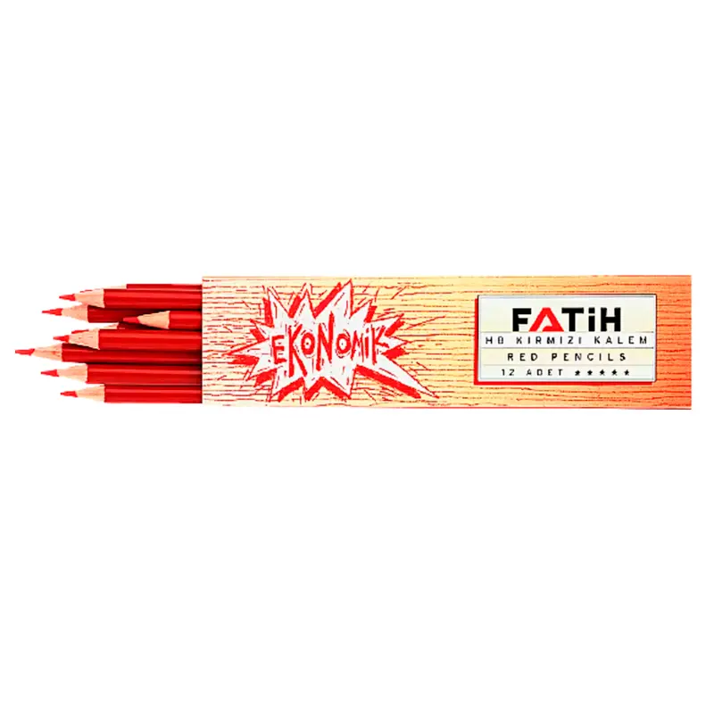 Fatih 25010 Ekonomik Kopya Kalemi Kırmızı HB x 12 Li Kutu