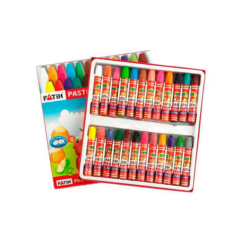 Fatih 50340 Karton Kutu Köşeli Pastel Boya 24 Renk