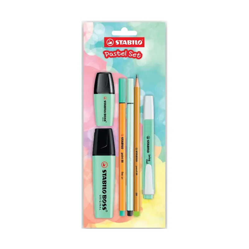 Stabilo 70/116-6 Fosforlu Kalem Tek Renk Pastel Set Yeşil 6 Lı Paket
