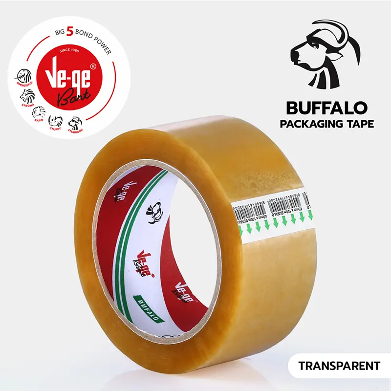 Vege Koli Bantı Şeffaf 45mm x 100 Metre Bufalo x 6 Lı Paket