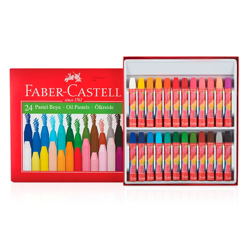 Faber-Castell 5282125324 Red Line Karton Kutu Köşeli Pastel Boya 24 Renk