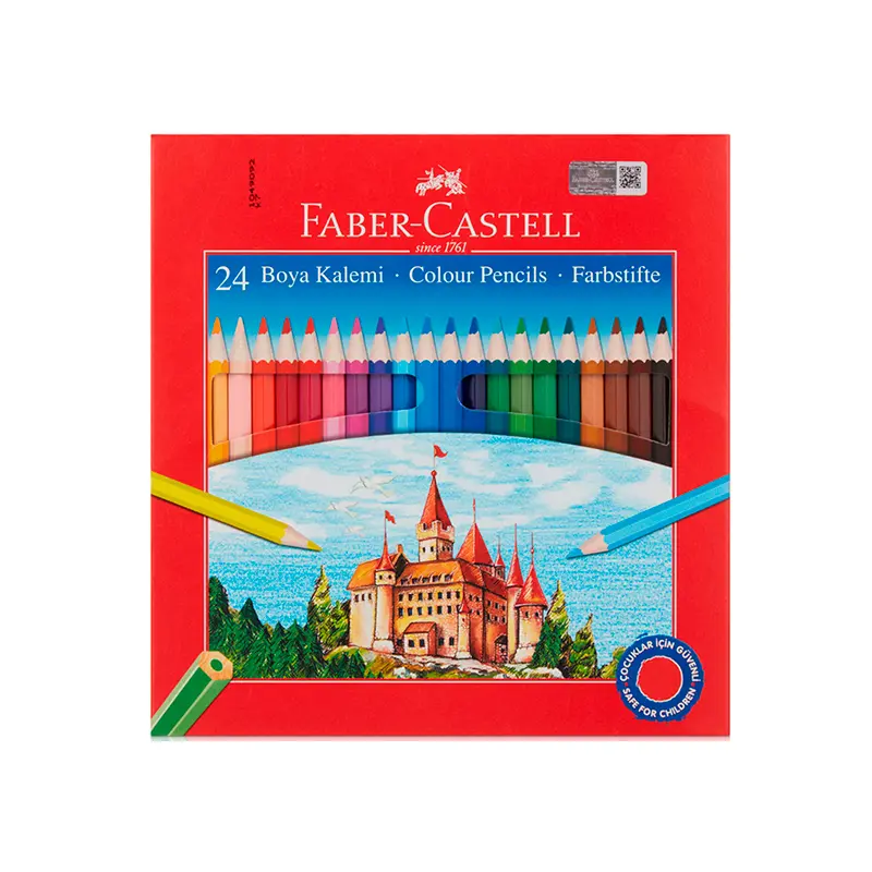 Faber-Castell 5171116324 Karton Kutu Kuru Boya 24 Renk