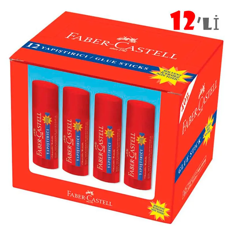 Faber-Castell 5088179540 Stick Yapıştırıcı 40 Gr. x 12 Li Kutu