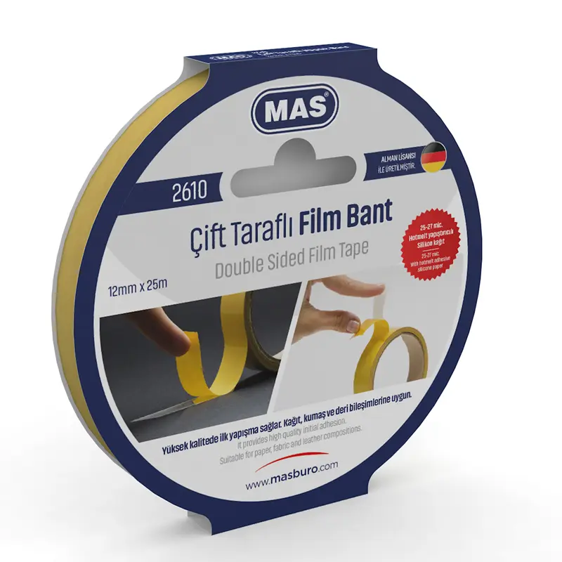 Mas 2610 Çift Taraflı Bant 12mm x 25 Metre