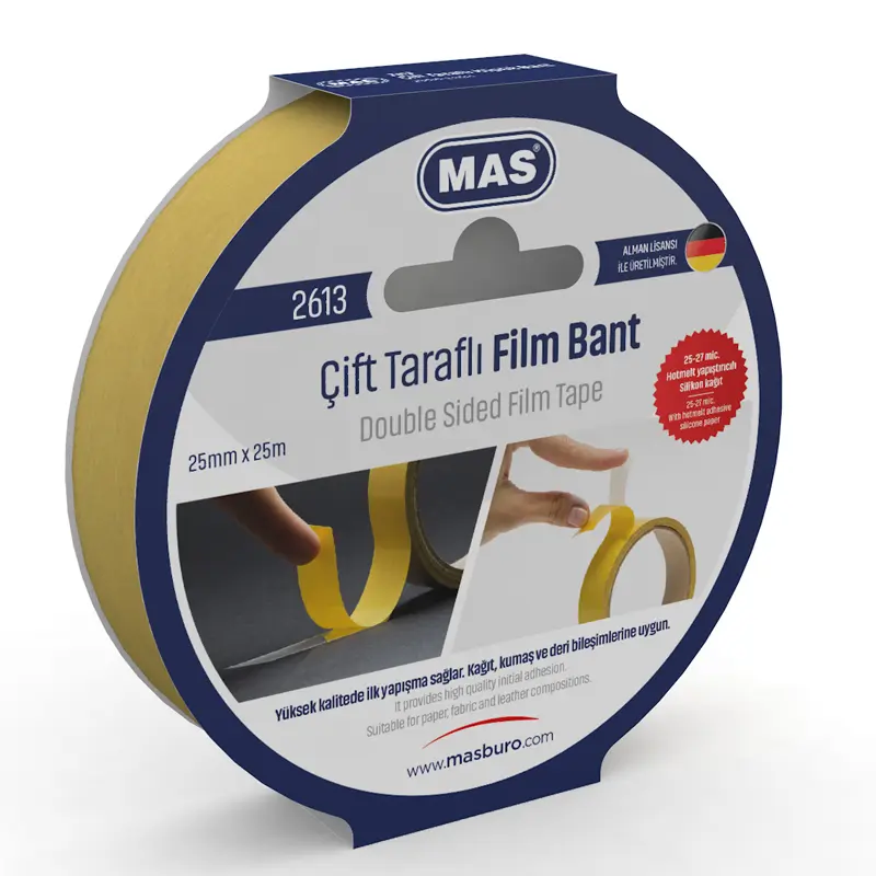 Mas 2613 Çift Taraflı Bant 25mm x 25 Metre
