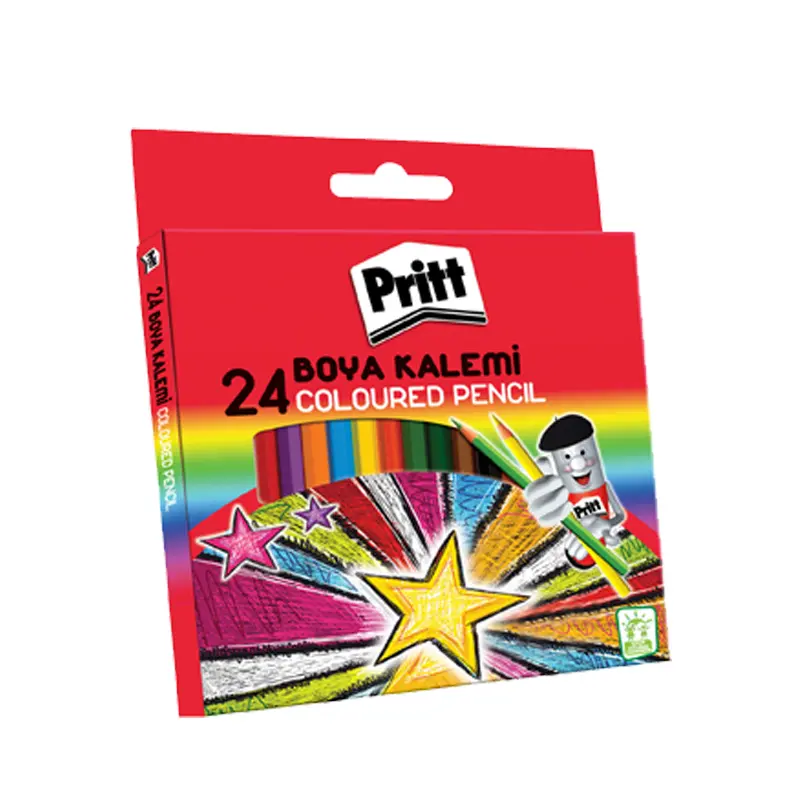 Pritt 1221351 Karton Kutu Tam Boy Kuru Boya 24 Renk