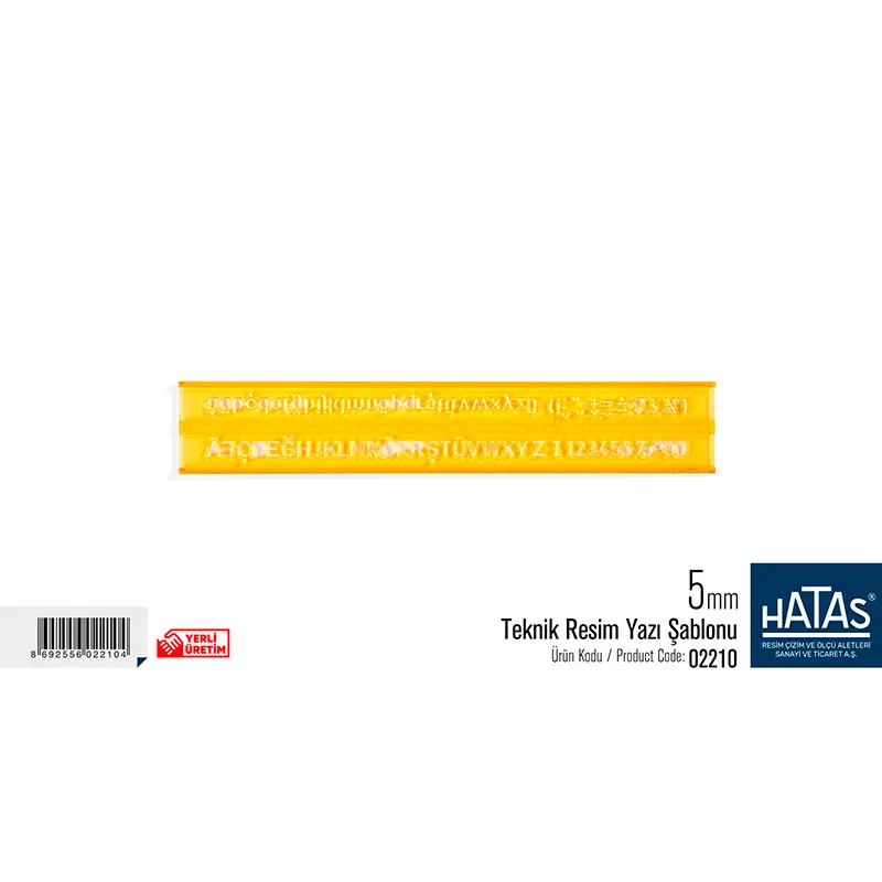 Hatas 02210 Teknik Resim Yazı Şablonu 5mm