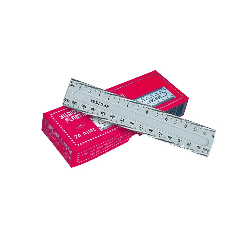Yıldızlar 30 Standart Plastik Cetvel 15 Cm. x 24 Lü Paket