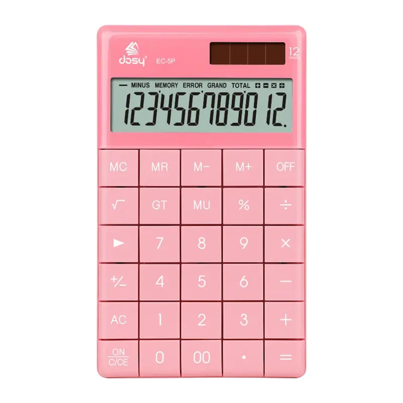 Dosy EC-5P Orta Boy Hesap Makinesi Pembe