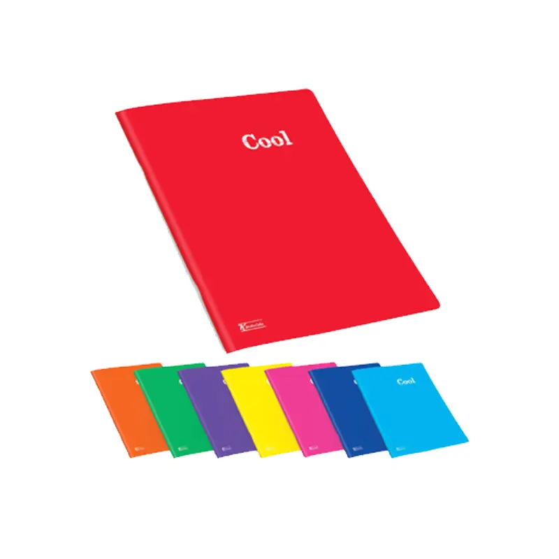 Keskin Color Cool Plastik Kapak Dikişli Defter Kareli A4 60 Yaprak x 12 Li Paket